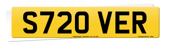 Registration number S720 VER